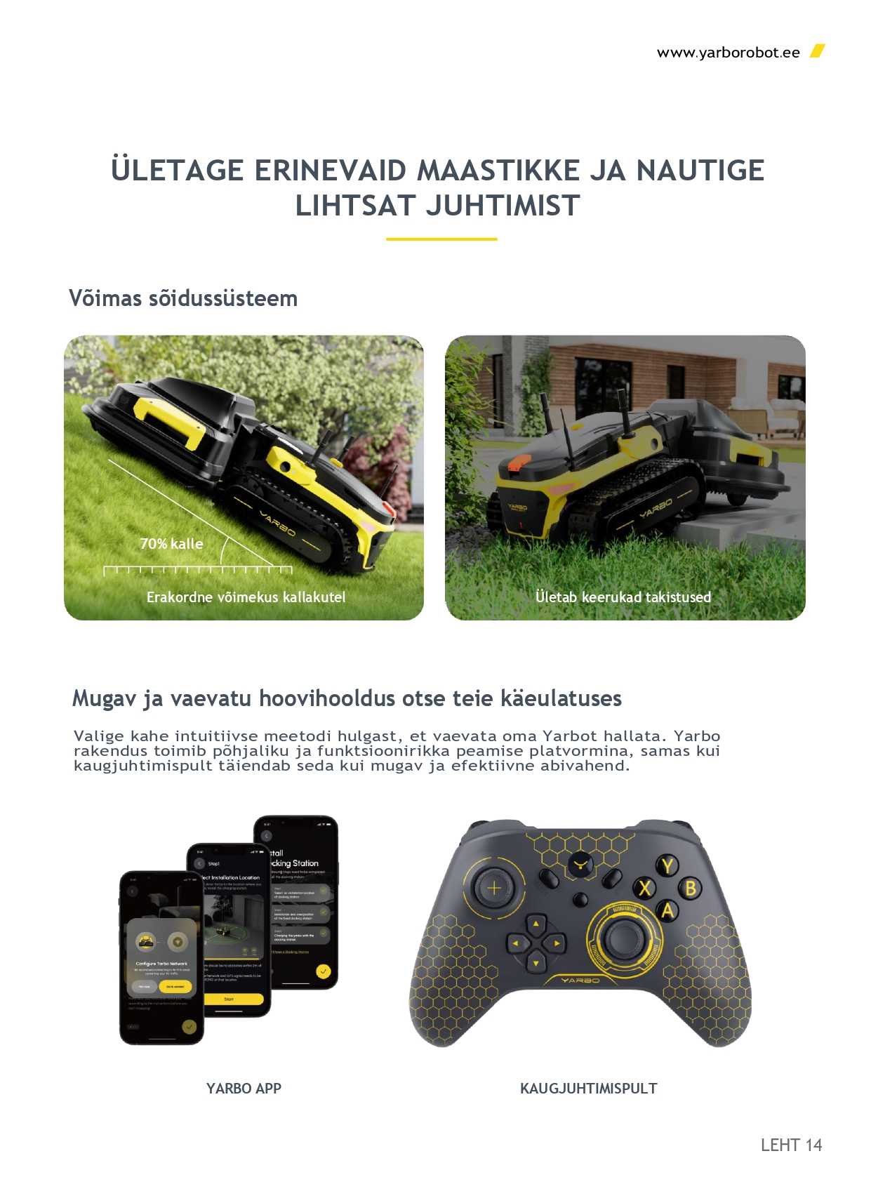 Yarbo robotniiduk kuni 25000m2 Kadde Company OÜ